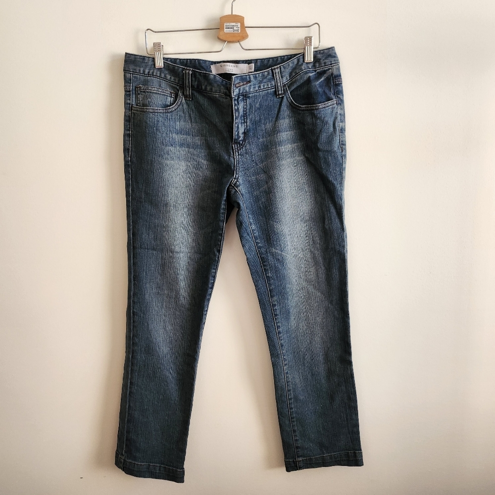 Giordano women's size 32 skinny denim jeans, medium wash, 99% cotton